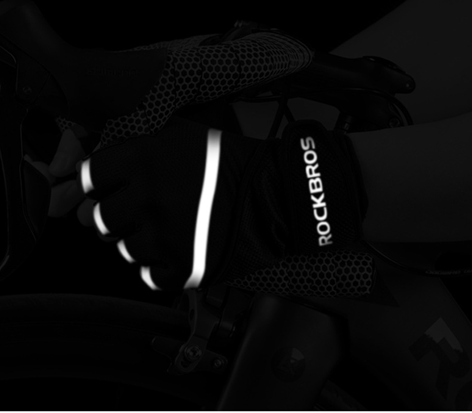 Rockbros S172 Gants de Cyclisme Demi-doigt Des Gants de Travail Rembourrés Pour la Culbuierie de Fitness - Taille: Xxl