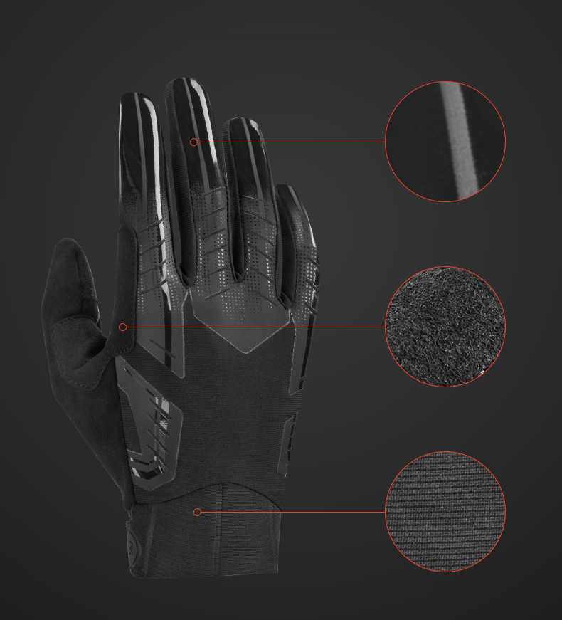 Rockbros S208bk Une Paire Gants à Écran Tactile Résistant à L'eau - Taille: Xxl