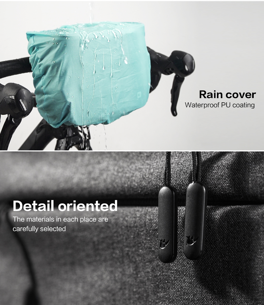 RHINOWALK Bike Handlebar Bag Waterproof Bicycle Front Bag Camera Bag Handbag with Touch Screen