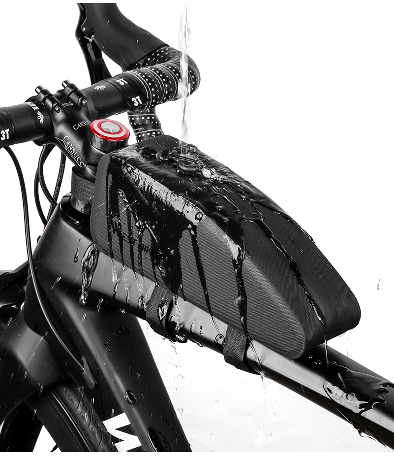 WEST BIKING Bike Frame Bag Waterproof Top Tube Bag Bicycle Front Phone Bag - Size: M