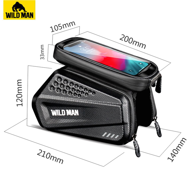 Bolsa de Ciclismo Wild Man ES6 Pantalla Táctil Impermeable Bolso de Bolsillo de Bicicleta de Bicicleta