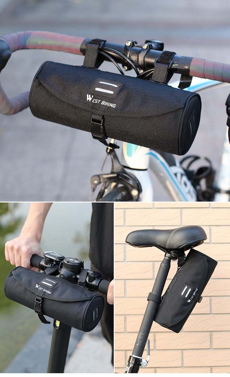 WEST BIKING 2L Waterproof Bike Handlebar Bag Bike Bag Front Frame Storage Bag