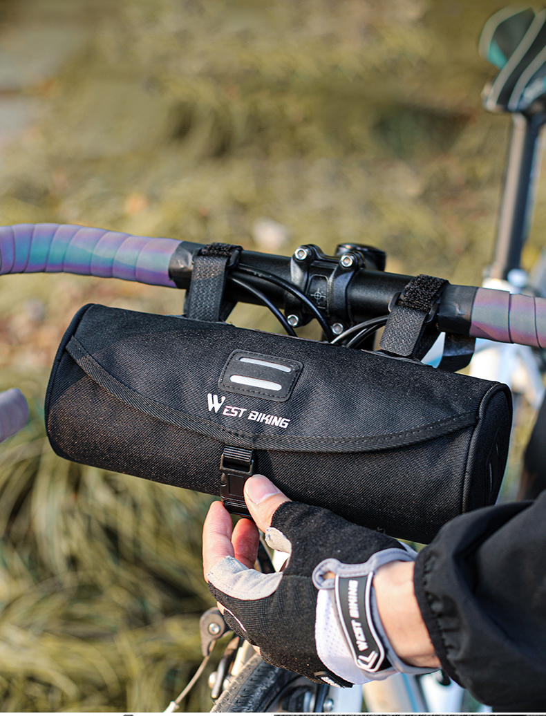 WEST BIKING 2L Waterproof Bike Handlebar Bag Bike Bag Front Frame Storage Bag