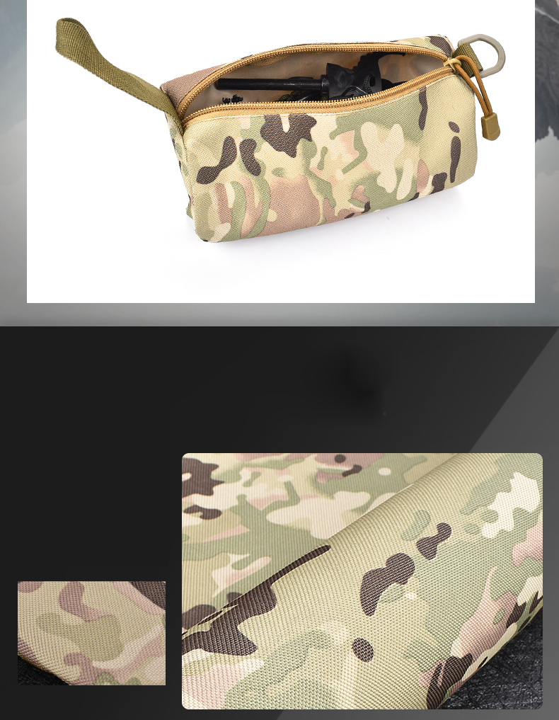 Viaggio All'aperto Multifunzione Tattico Sacchetto Di Stoccaggio Tagliente Pochette Piccola Borsa, Taglia: Piccolo - Camuffare