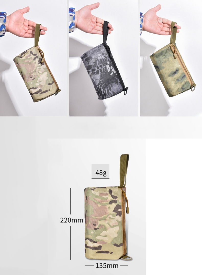 Viaggio All'aperto Multifunzione Tattico Sacchetto Di Stoccaggio Tagliente Pochette Piccola Borsa, Taglia: Piccolo - Camuffare