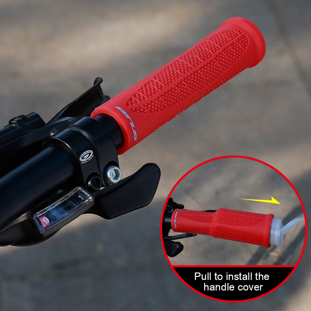 GUB G-603 Ciclismo Bicicleta Antideslizante Grips De Silicona MTB Mountain Bike Handlebar Agarra Cubierta - Rojo