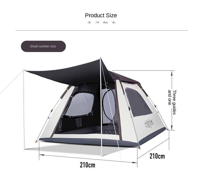 Szxl A04 3-4 Persone Tenda da Campeggio Automatica Esterna Shelter Sun Shade Sun Shade