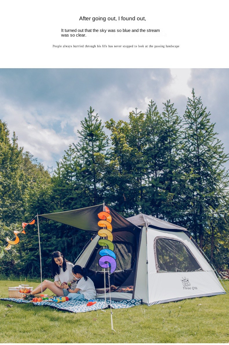 SZXL A04 3-4 Persona al Aire Libre Tienda de Campamento Automático Apertura Rápida de Abertura Solar Shade Refugio