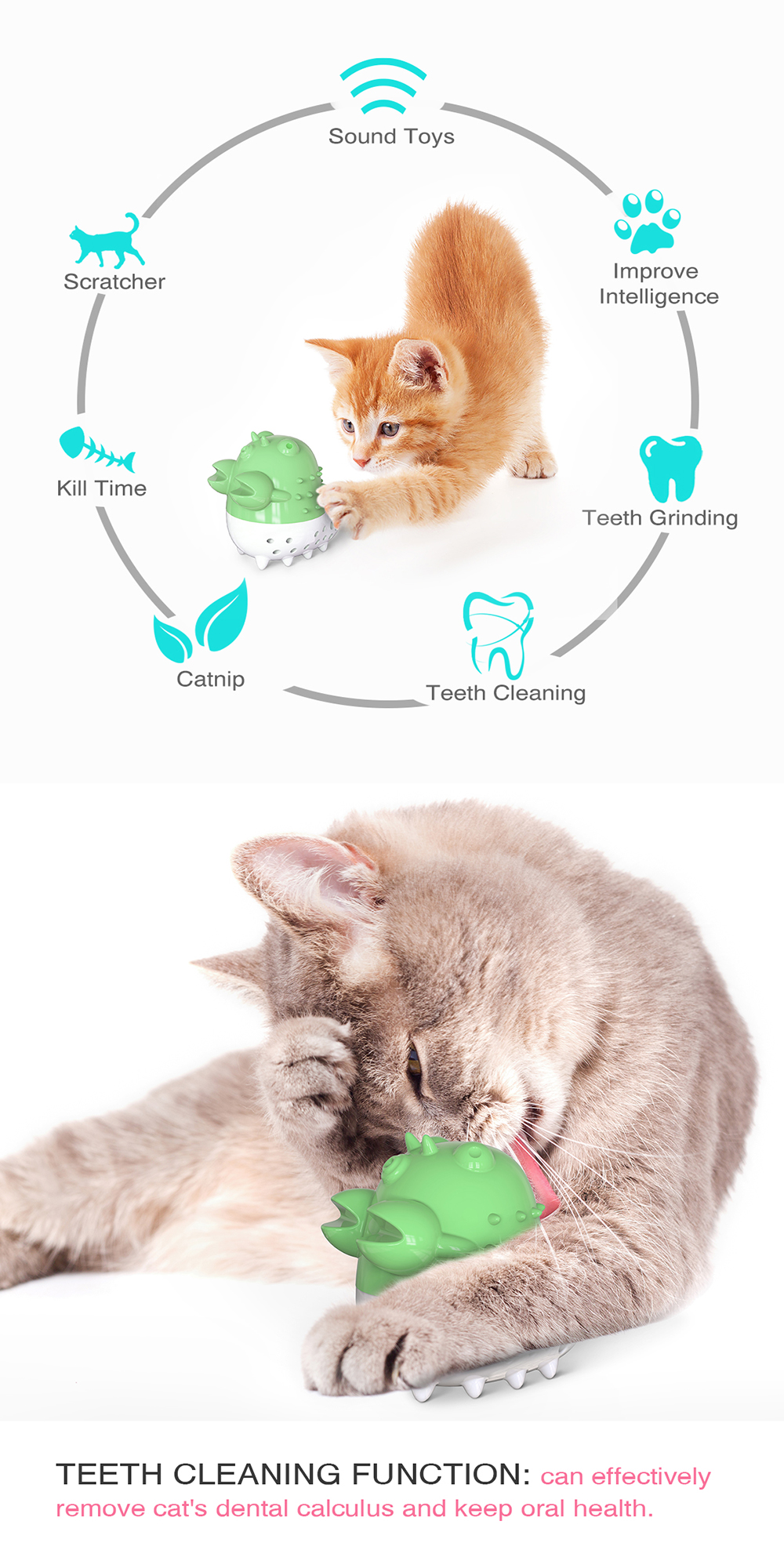 Dog Cat Pet Crayfish Toy Gnawing Tooth Cleaner - Green-1