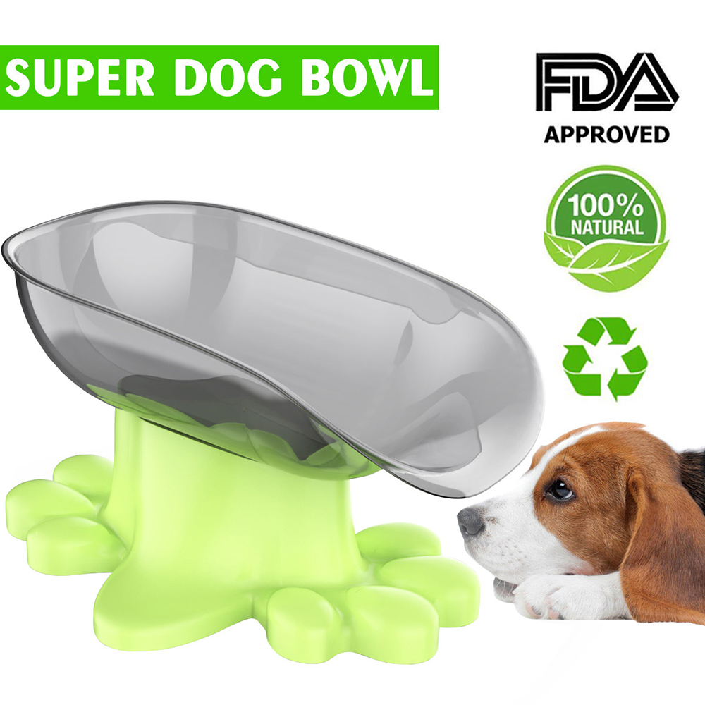 Super Bowl Cão De Inclinação Lateral-aberto Com Suprimentos Para Animais De Base - Verde-1