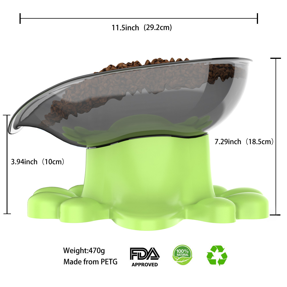 Super Bowl Cão De Inclinação Lateral-aberto Com Suprimentos Para Animais De Base - Verde-14
