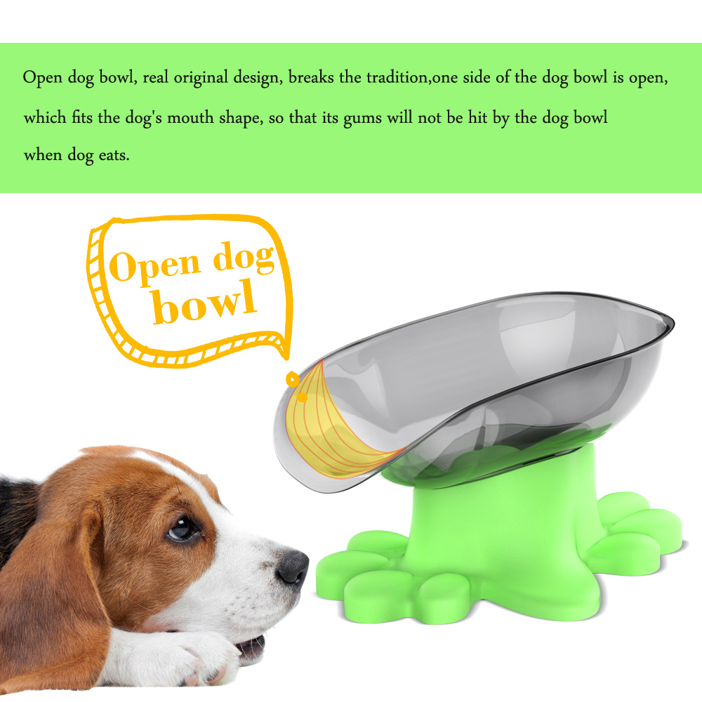 Super Bowl Cão De Inclinação Lateral-aberto Com Suprimentos Para Animais De Base - Verde-2