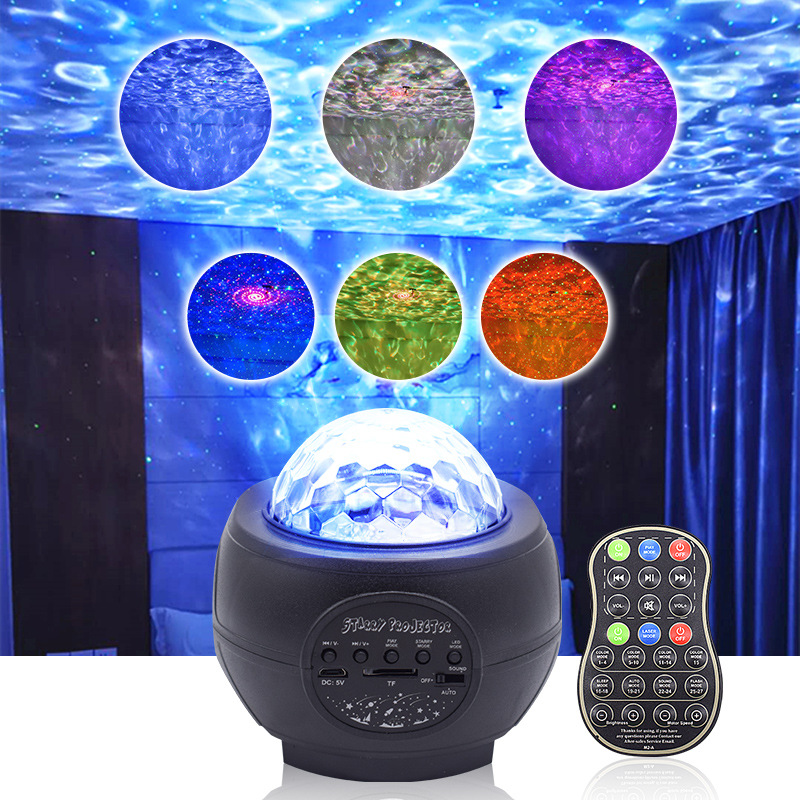 Starry Sky Projection Lamp Bluetooth Music Player USB -ladung LED -nachtlicht Mit Fernbedienung