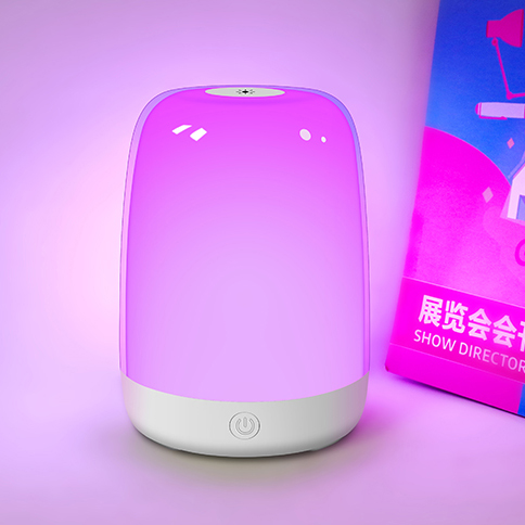 A100 Dimmable Rechargeable Touch Night Light Bedside Lamp with RGB Color Changing for Bedroom Living Room-2