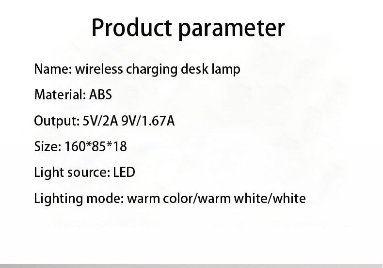 WTC-K32 10W Беспроводная Зарядка Светодиодная Лампа Для Складного Стола Smart Eyes - Белый