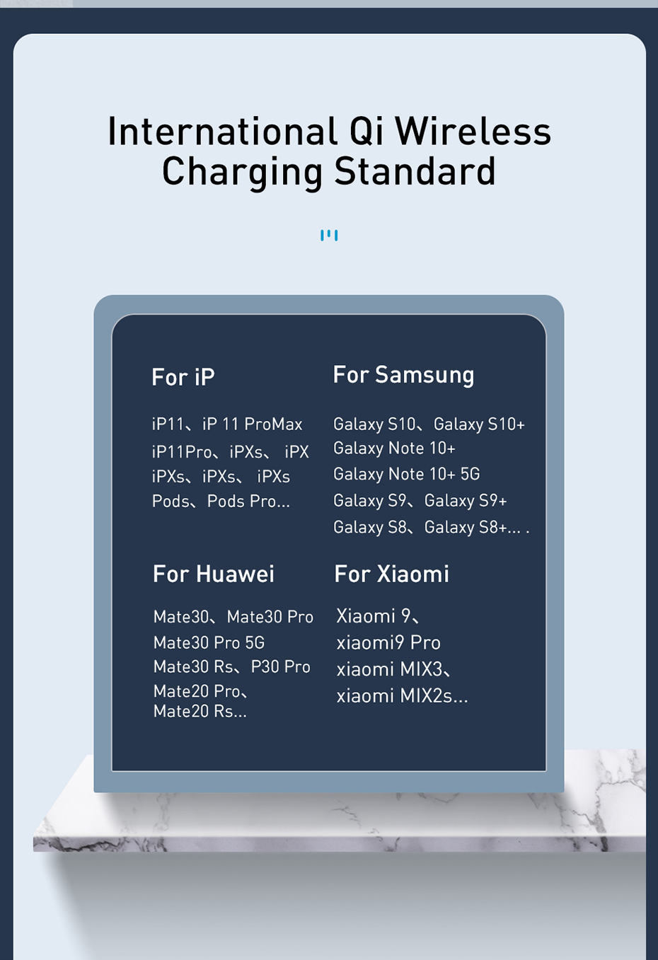 Chargeur Sans Fil De BaseUS Simple 2 En 1 Version PRO + Câble De Chargement De Type C - Noir