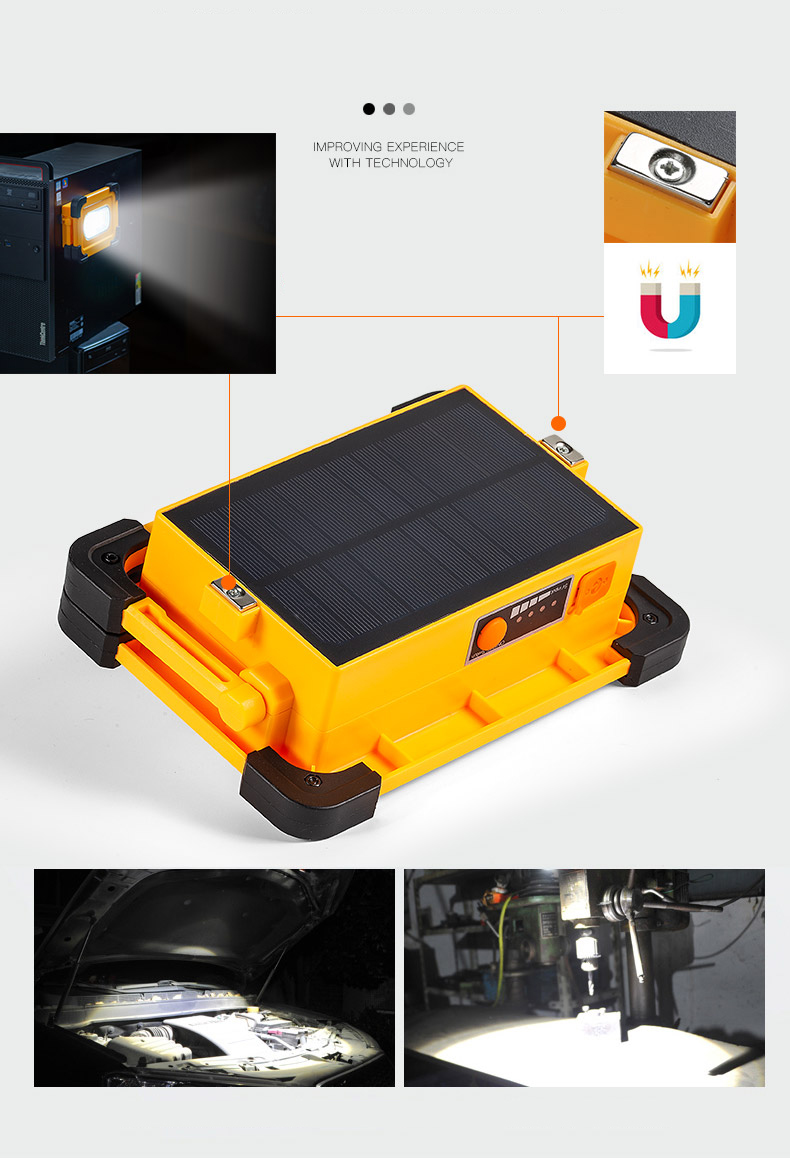 E-SMARTER W857 60LED Outdoor Camping Emergency Portable Lamp Flashlight Garden Lawn Lights Lamp 4 Modes Spotlight with Magnet-6
