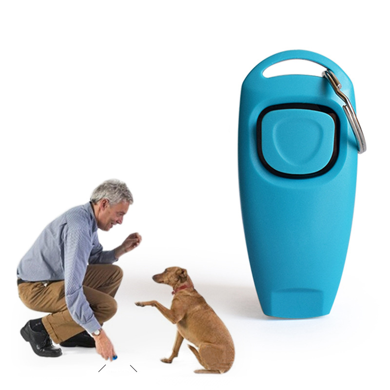 2 In 1 Dog Pet Puppy Training Clicker & Pfeife Click Trainer Gehorsam - Schwarz