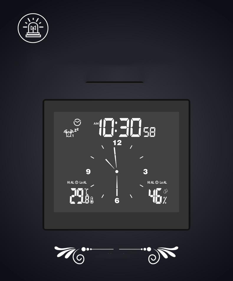 Reloj de Alarma Digital IP65 Reloj de Succión de Baño de Baño de Ducha Impermeable - Blanco