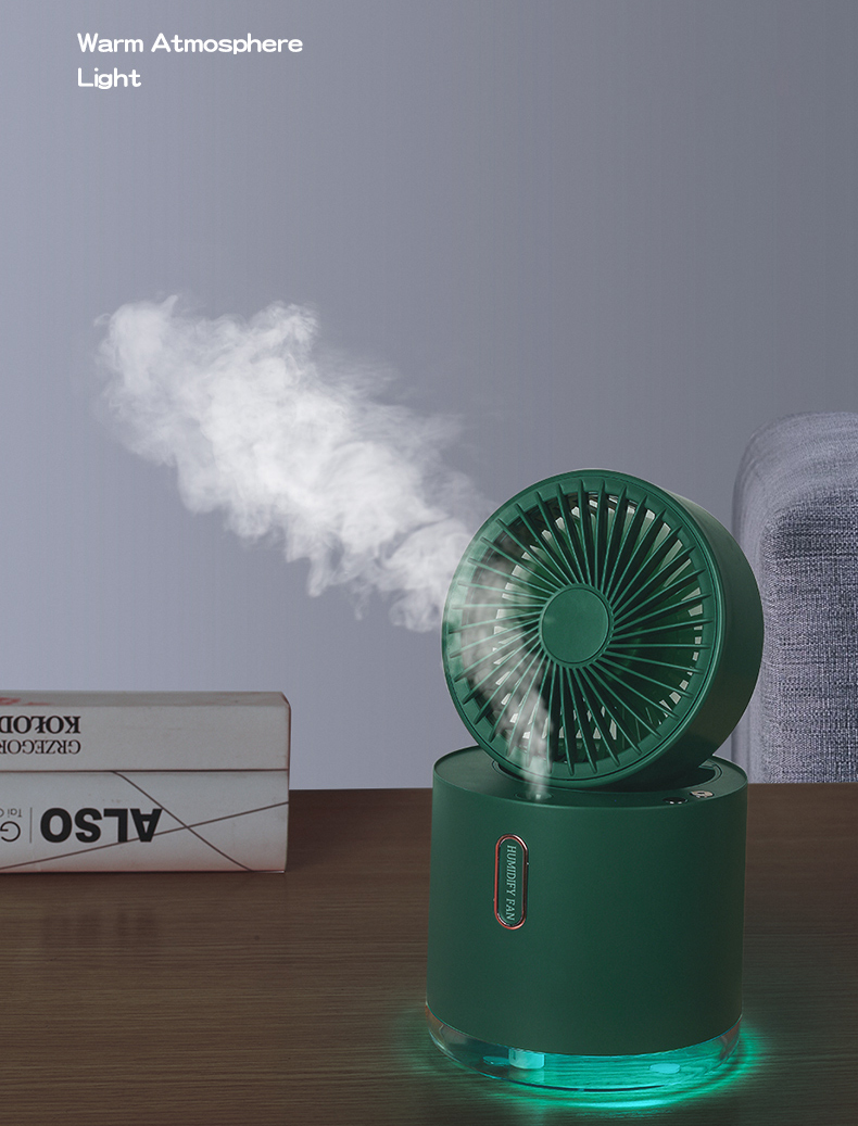 D27 2 Generazione Pieghevole Desktop Humidificatore Di Raffreddamento Ventola Di Raffreddamento Acqua Nebbia Nebbia Dispositivo Di Raffreddamento Per Ufficio Per Ufficio - Verde