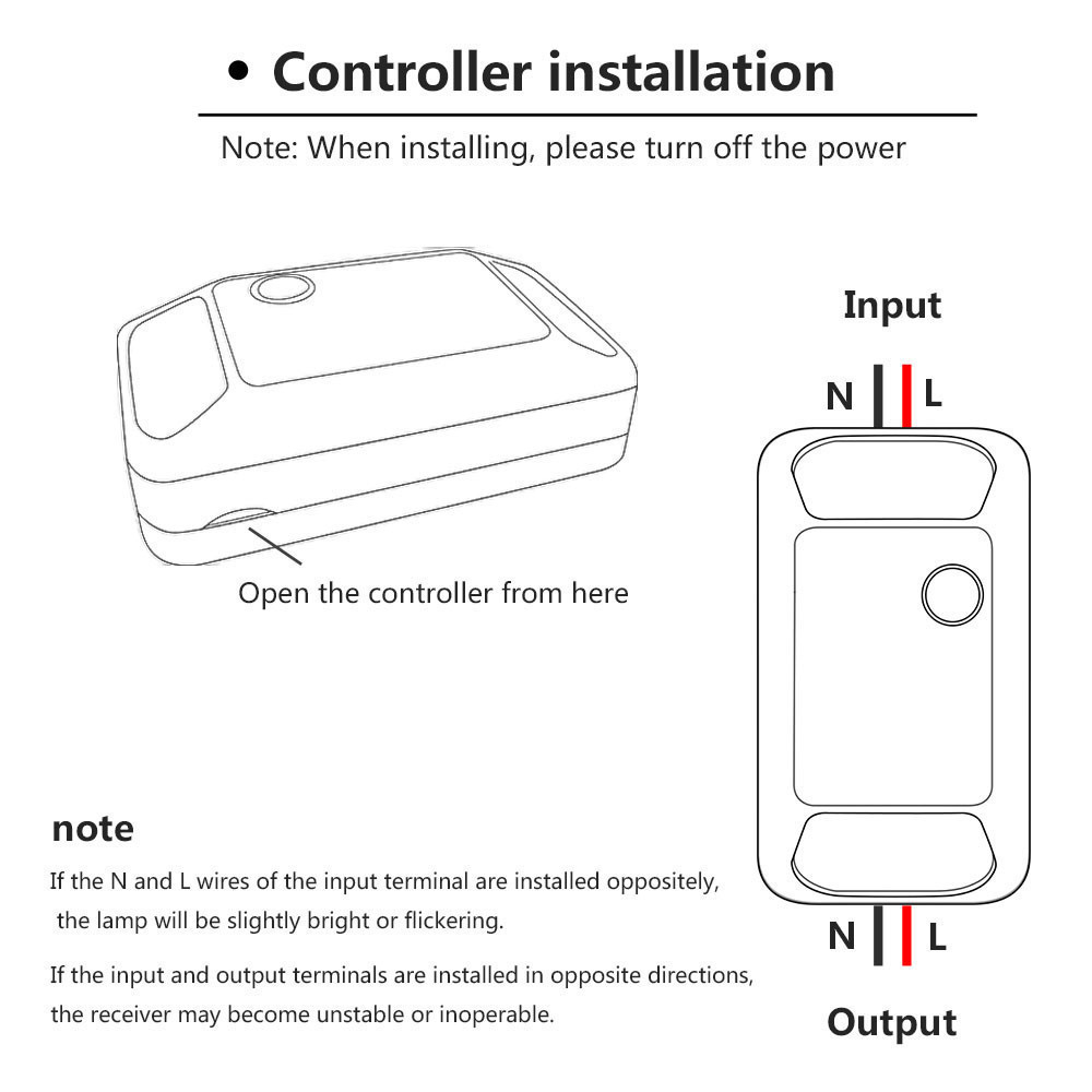 SMATRU WHC-H9 2PCS 2 Gang Switchs + 2pcs Controchers Smart Switch Set - Blanche