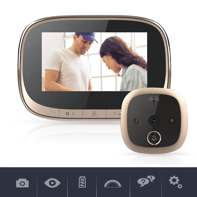 SF550 4.3 inch Infrared Video Doorbell Motion Detection Door Security System - Gold