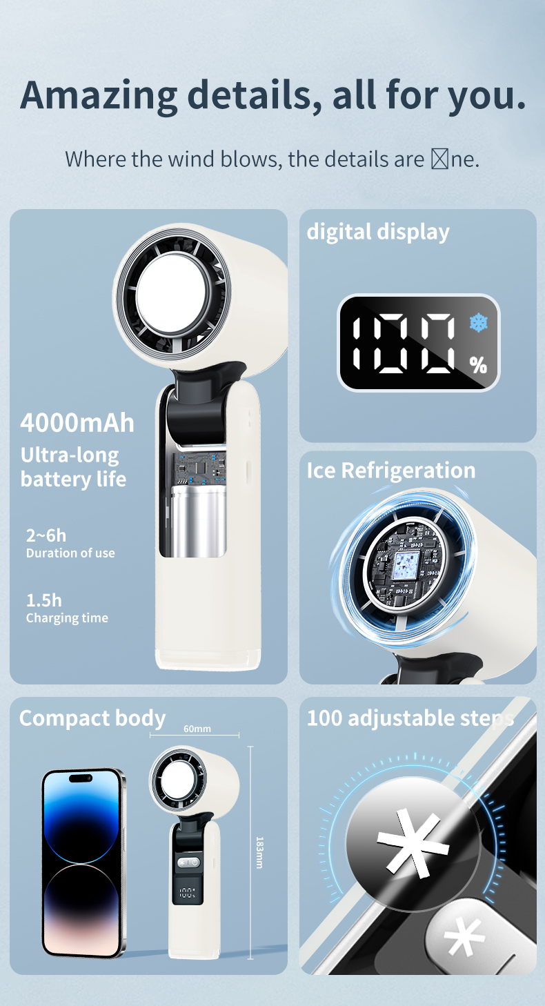 Cold Compress Handheld Fan — lifestyle 2