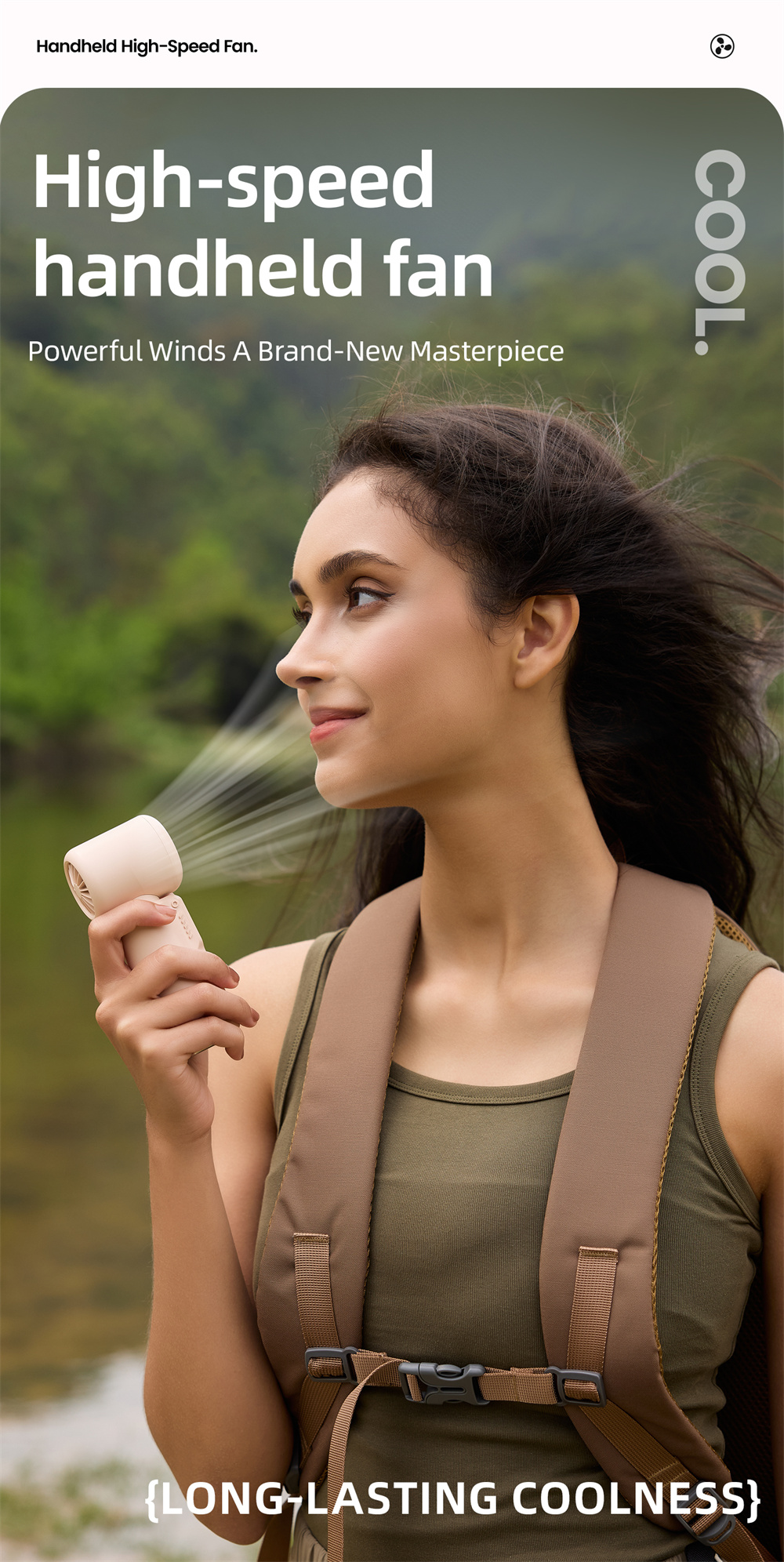 Portable Turbo Cooling Fan, 15,000 RPM Handheld — lifestyle 1