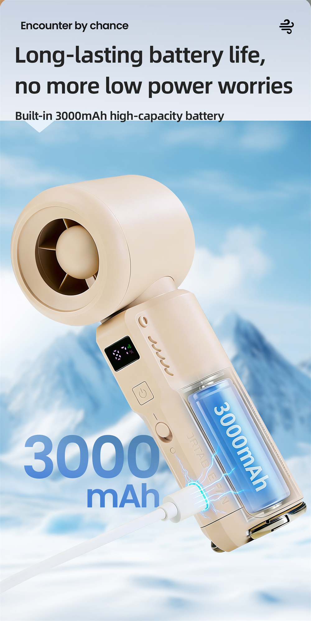 Portable Turbo Cooling Fan, 15,000 RPM Handheld — lifestyle 10