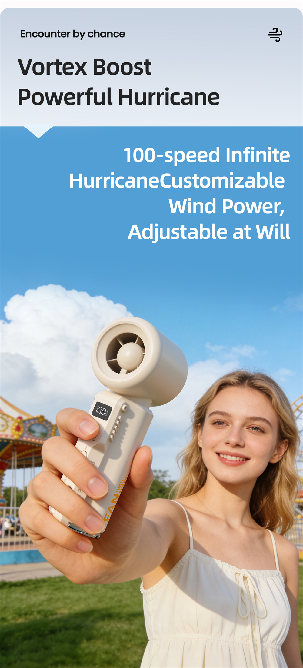 Portable Turbo Cooling Fan, 15,000 RPM Handheld — lifestyle 5