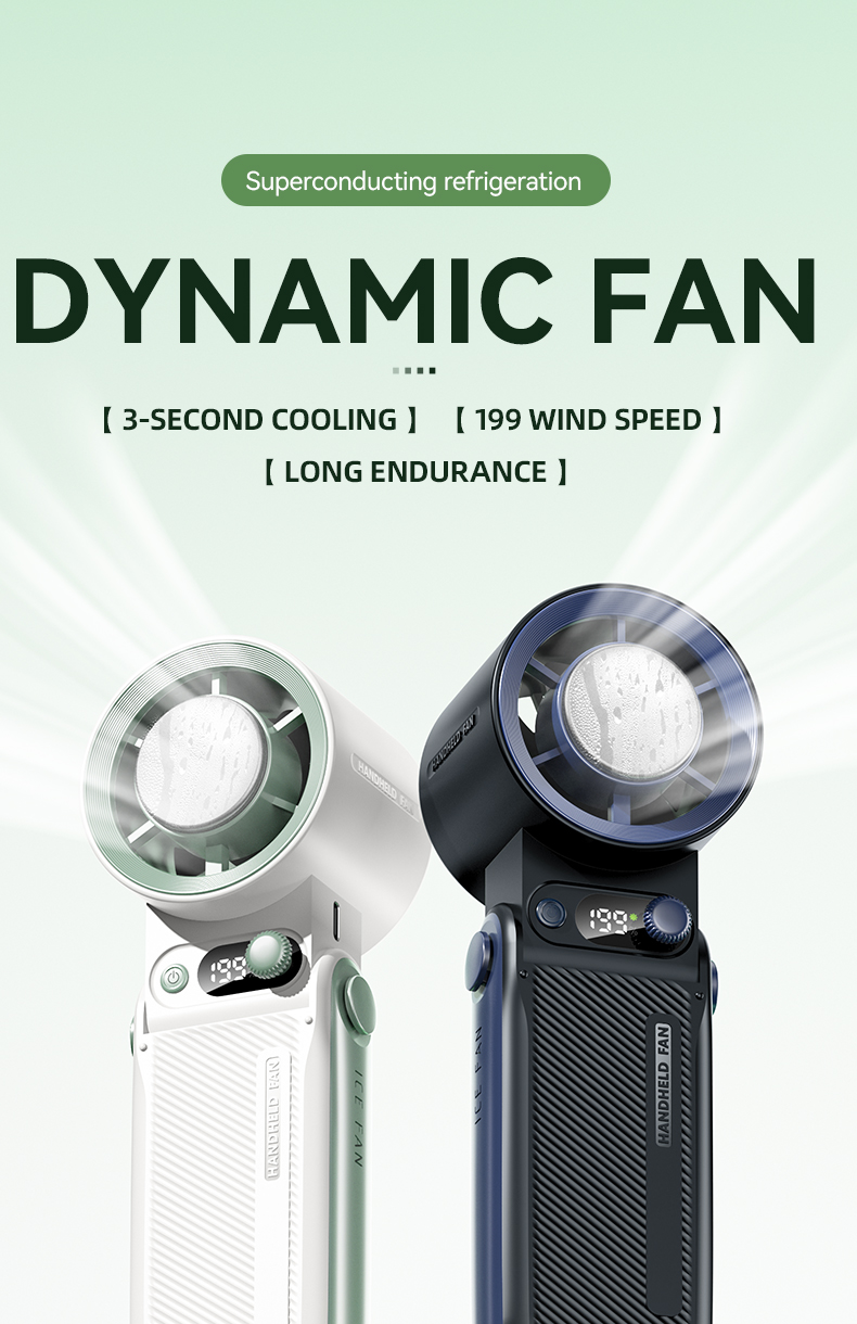 Ice-Cool Refrigeration Neck and Desk Fan — lifestyle 1