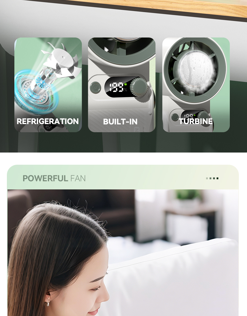 Ice-Cool Refrigeration Neck and Desk Fan — lifestyle 15