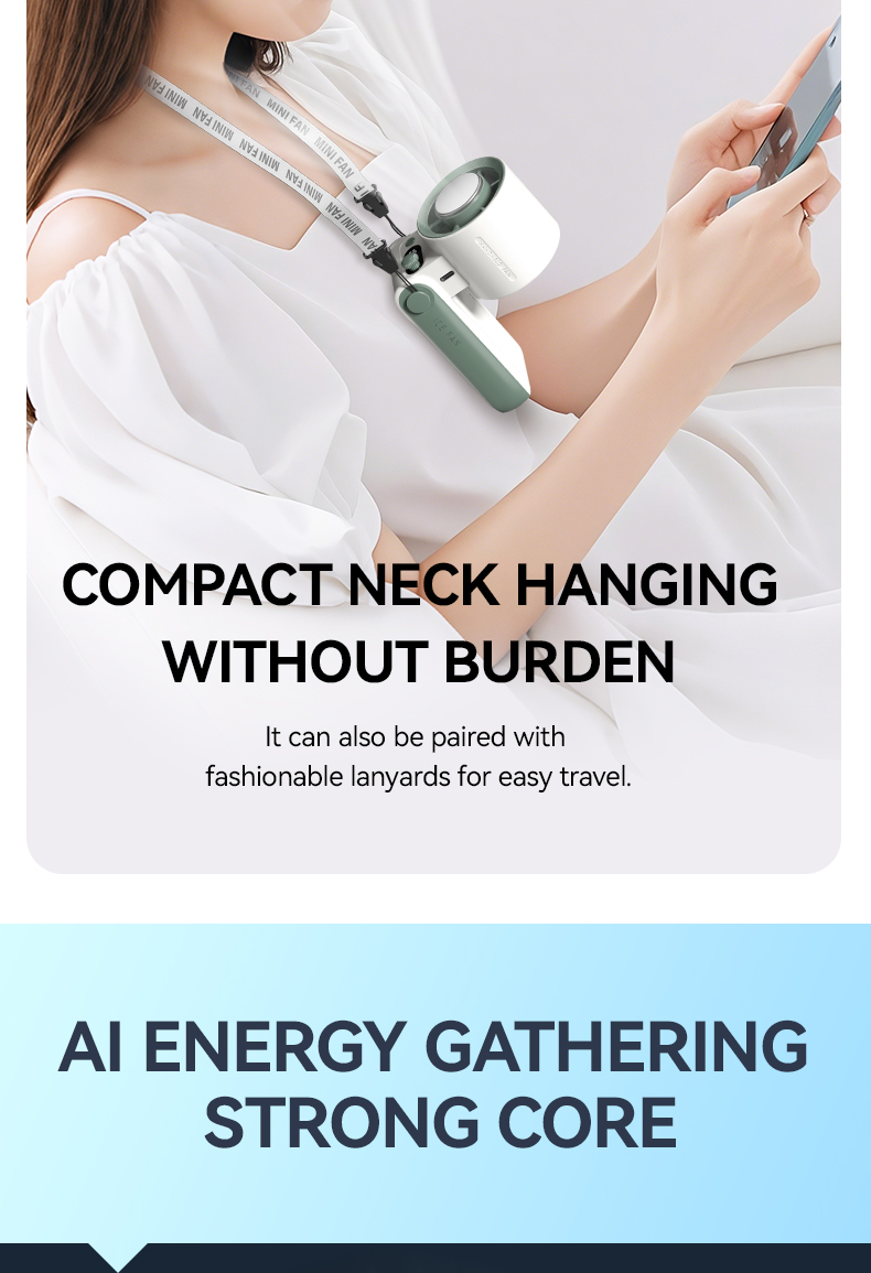 Ice-Cool Refrigeration Neck and Desk Fan — lifestyle 16