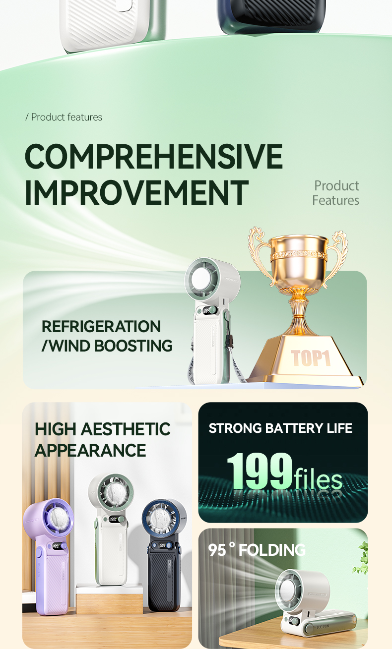Ice-Cool Refrigeration Neck and Desk Fan — lifestyle 2