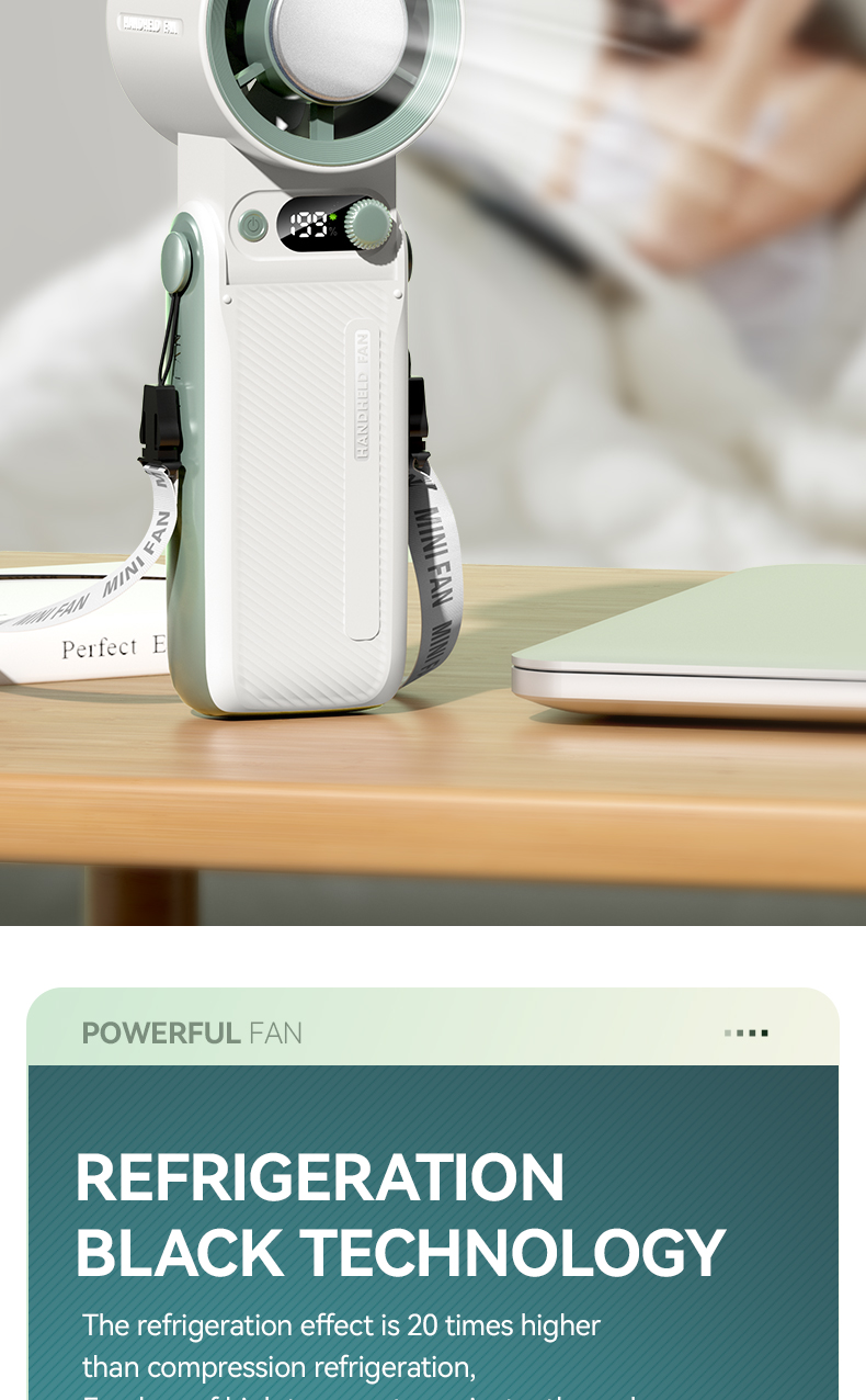 Ice-Cool Refrigeration Neck and Desk Fan — lifestyle 7