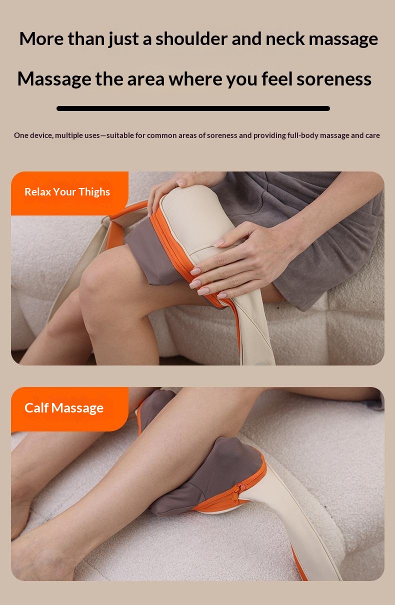 ST-360 Shoulder Neck Kneading Massager 2000mAh Heat Therapy 3 Modes Massager for Back Pain Relief — lifestyle 10