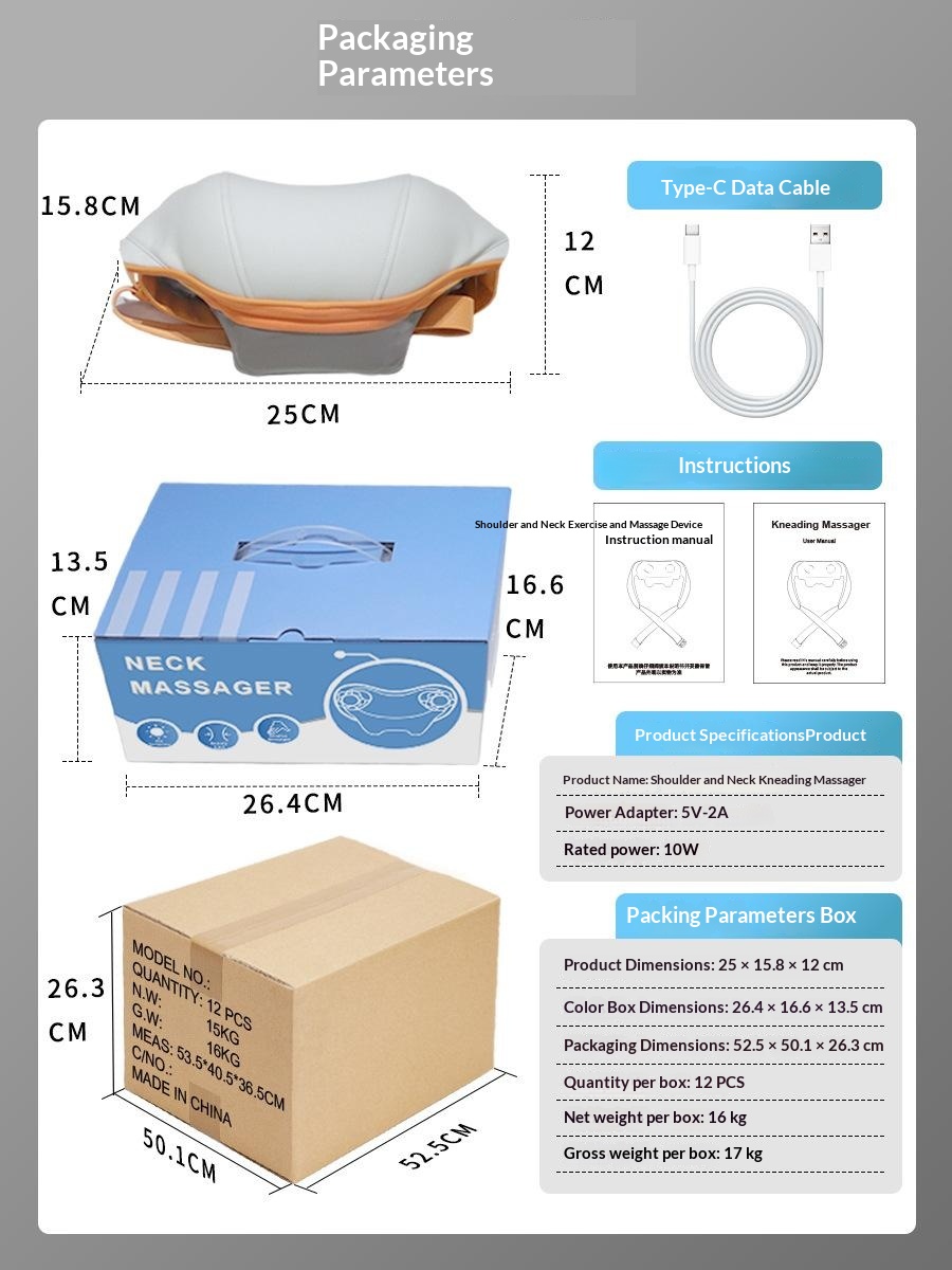 ST-360 Shoulder Neck Kneading Massager 2000mAh Heat Therapy 3 Modes Massager for Back Pain Relief — lifestyle 13