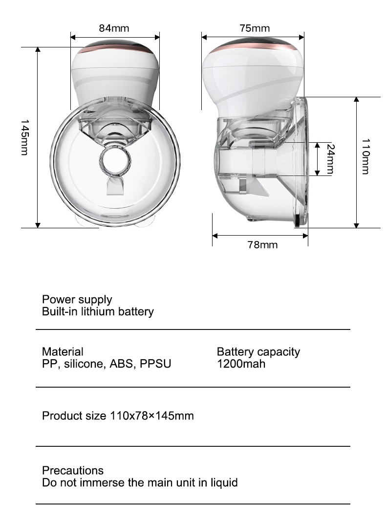 MIDALA S03 Pompe À Lait Maternel Électrique 9 Niveaux Tool De Collecte De Lait Maternel Portable Calme Réglable (certificat FDA, BPA Gratuit)