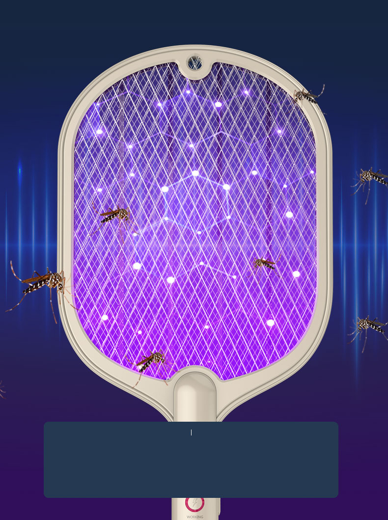 WP-07 2 In 1 Electric Mosquito Swatter Fly Bug Trap USB Lampada Per Zanzare Ricaricabile USB - Beige