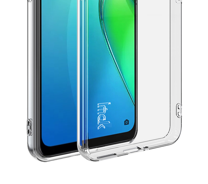 IMAK Ux-5-serie Für Oppo Reno8 5G / Reno8 5G (Global Version) Button Protection Anti-wear Back Protector Case Transparente Tpu-telefonschutzabdeckung