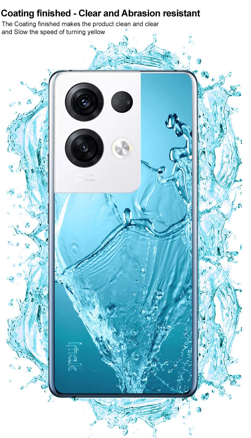 Série IMAK UX-10 Para Oppo Reno8 Pro 5G (versão Global) Anti-fall Soft TPU Tampa do Telefone, Crystal Clear Telefone Anti-arranhão da Tampa Traseira