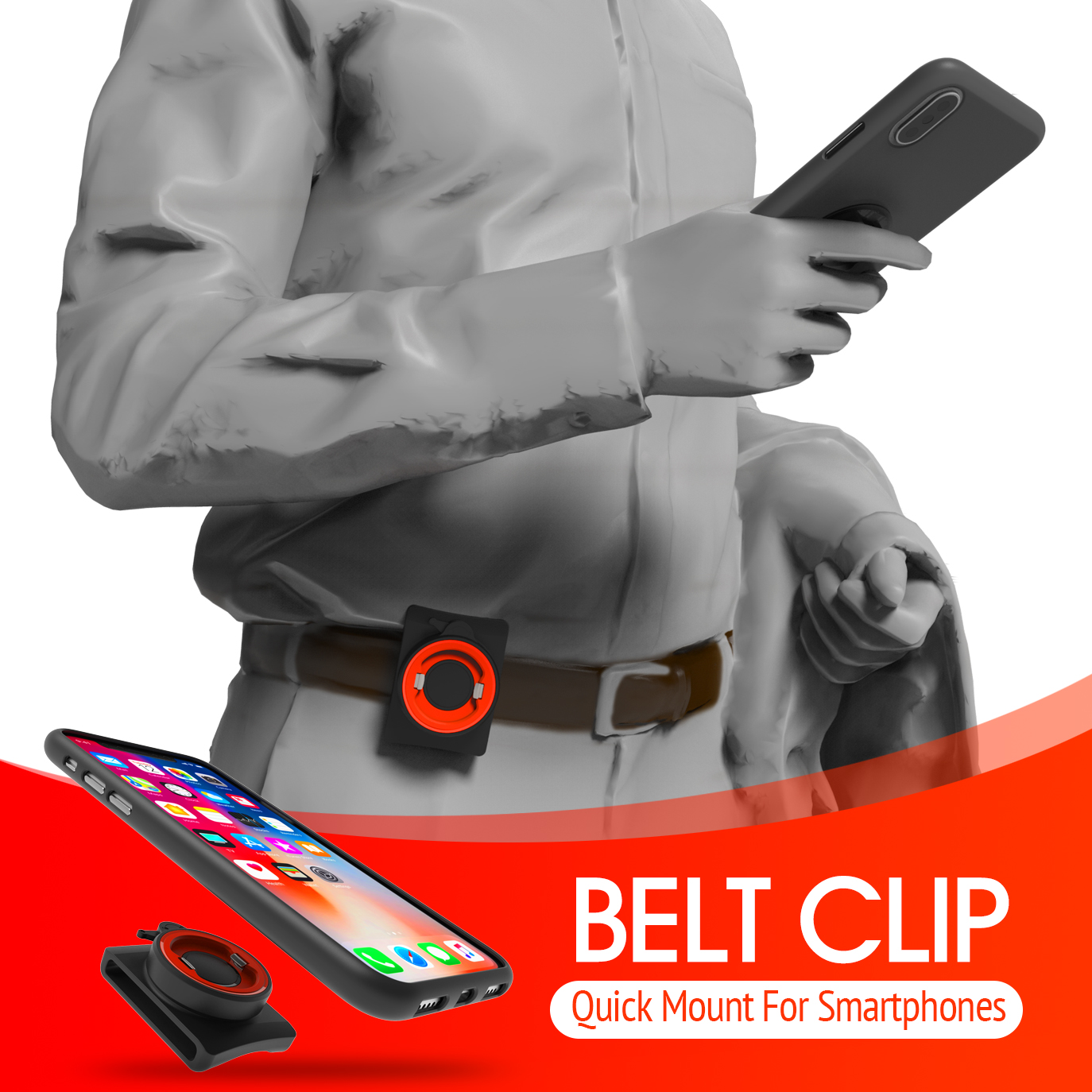 Wholesale Outdoor Universal Mobile Phone Belt Clip Quick Mount from