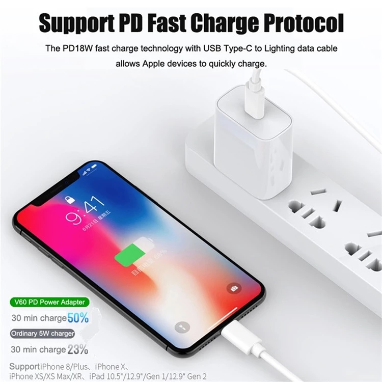 Qc3.0 + PD 18W Chargeur Rapide Chargeur Mural du Chargeur Rapide Pour Iphone Huawei Etc. - Bouchon AU