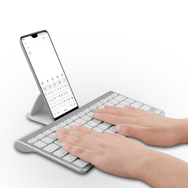 Teclado Sem Fio Do Bluetooth Jiuyu JP139 Com Suporte Dobrável