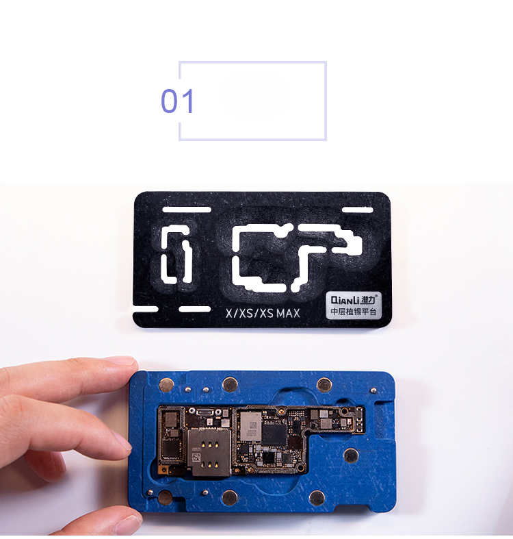 Piattaforma di re -palla Della Cornice Medio Qianli Per Iphone X/XS/XS Max