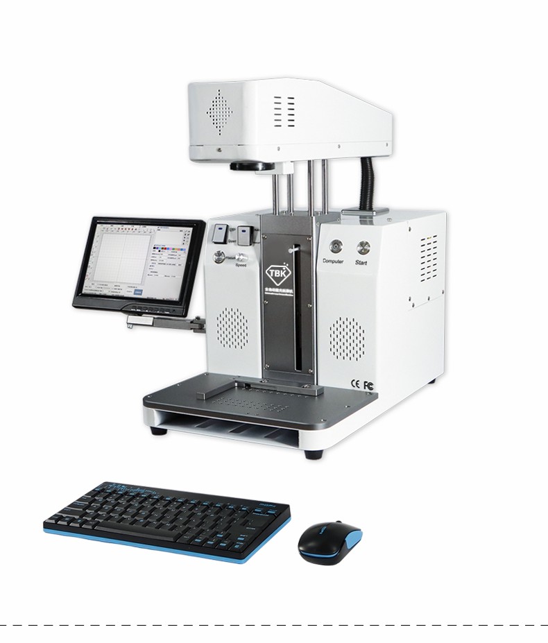 Máquina de Marcado Láser de Extracción de Pantalla Láser Automática TBK958C Para la Máquina de Marcado Láser Para el Iphone Separación Del Marco Central de la Cubierta Posterior - Enchufe de la ue