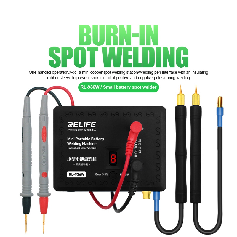 RELIFE RL-936W V3.0 Mini Portable Batteral-schweißmaschine Tragbares Spotschweißen Mit 8 Zahnrädern Einstellbar