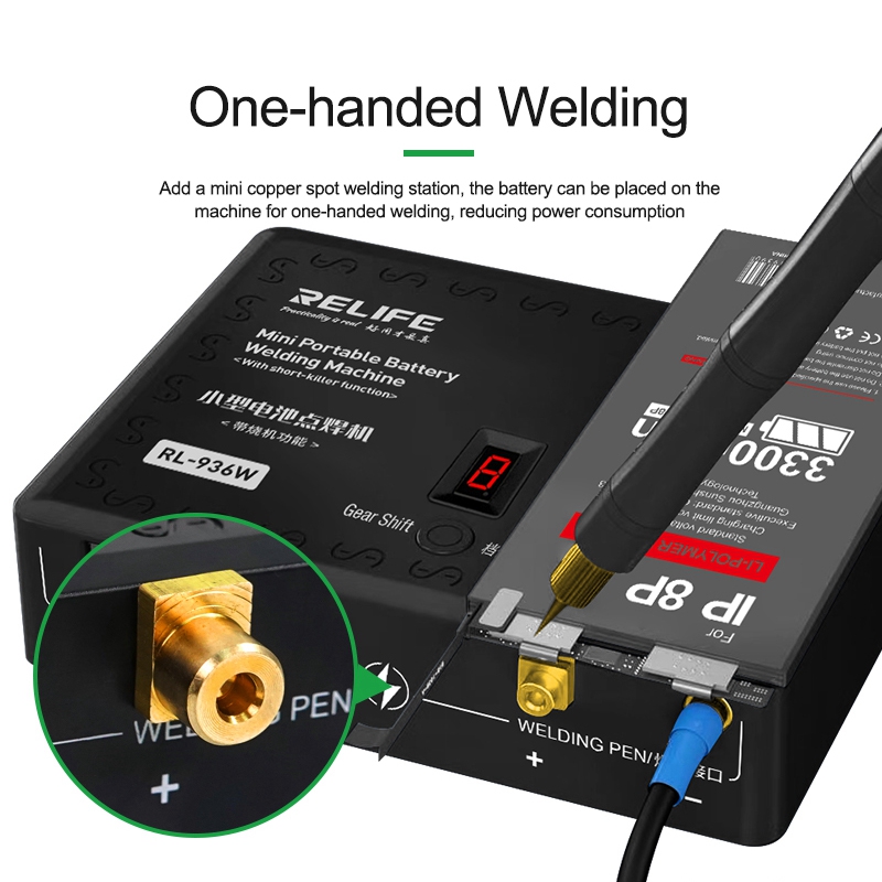 RELIFE RL-936W V3.0 Mini Portable Batteral-schweißmaschine Tragbares Spotschweißen Mit 8 Zahnrädern Einstellbar