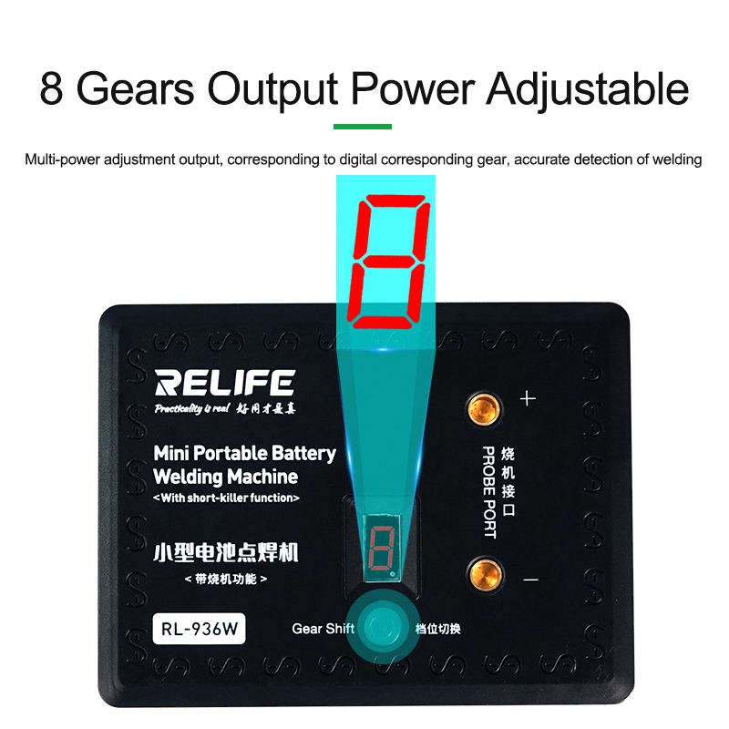 RELIFE RL-936W V3.0 Mini Portable Batteral-schweißmaschine Tragbares Spotschweißen Mit 8 Zahnrädern Einstellbar