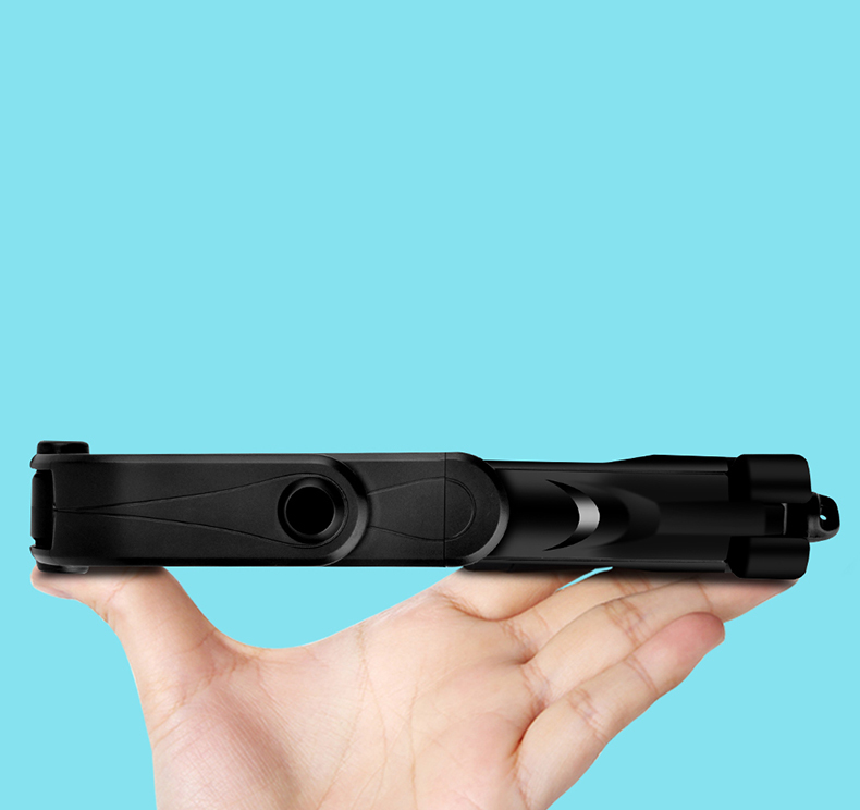 Trípode extensível para bastão de selfie XT10 com Bluetooth e controle remoto - Preto.